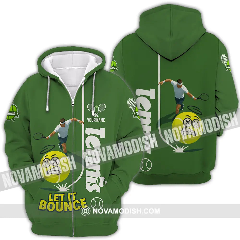 Unisex Shirt - Custom Tennis Let It Bounce Shirt Zipper Hoodie / S T-shirt