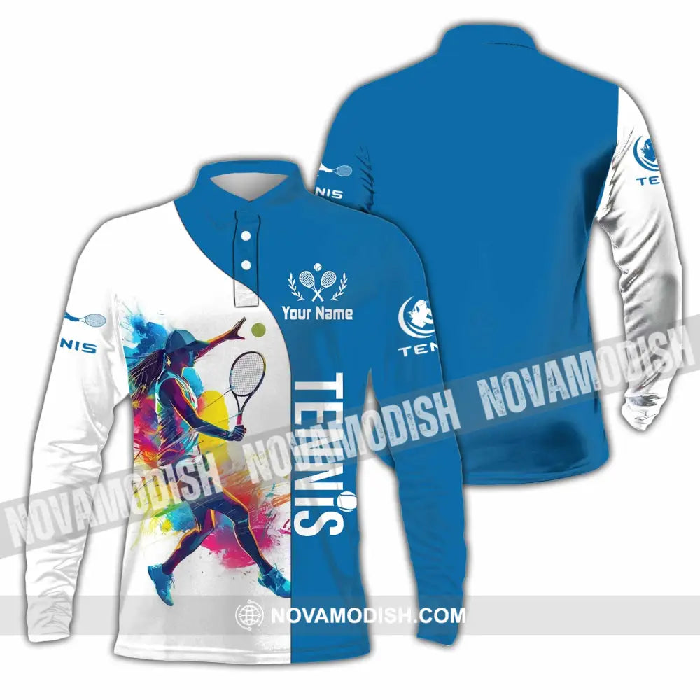 Unisex Shirt - Custom Tennis Shirt - Long Sleeve Polo / S - T-shirt