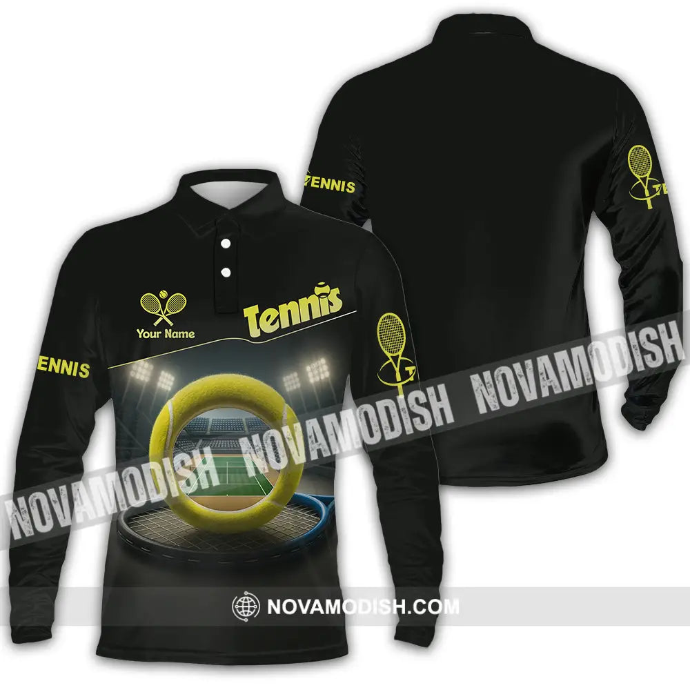 Unisex Shirt - Custom Tennis Shirt Long Sleeve Polo / S T-shirt
