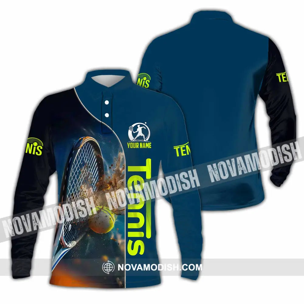 Unisex Shirt - Custom Tennis Shirt Long Sleeve Polo / S T-shirt