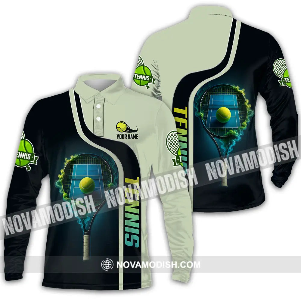 Unisex Shirt - Custom Tennis Shirt Long Sleeve Polo / S T-shirt
