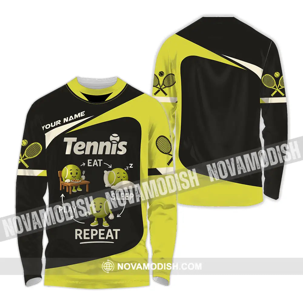 Unisex Shirt - Custom Tennis Shirt Long Sleeve Shirt / S T-shirt