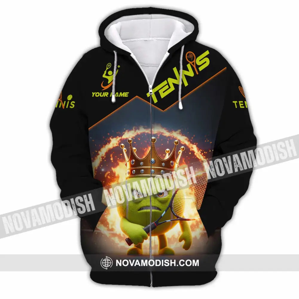 Unisex Shirt - Custom Tennis Sports Shirt Zipper Hoodie / S T-shirt