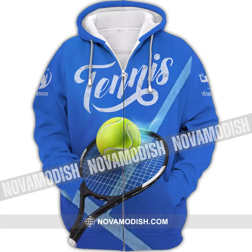 Unisex Shirt - Custom Tennis Shirt Zipper Hoodie / S T-shirt