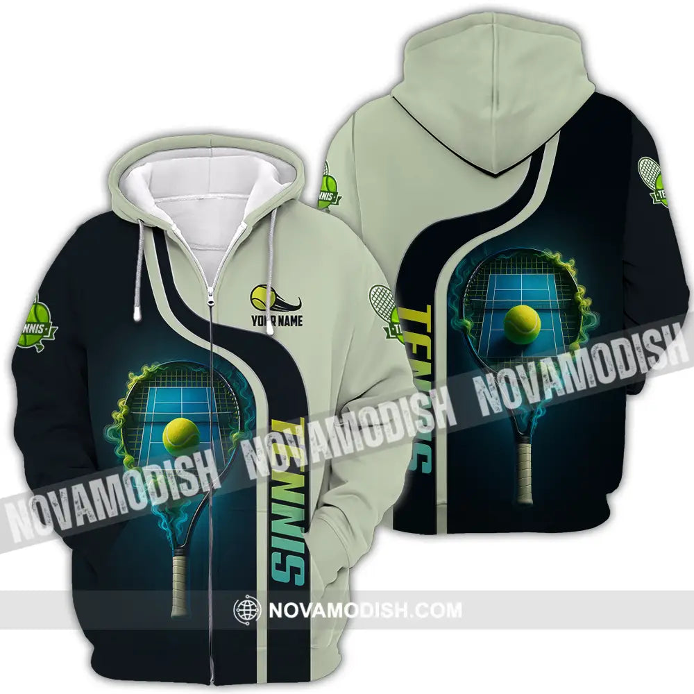 Unisex Shirt - Custom Tennis Shirt Zipper Hoodie / S T-shirt