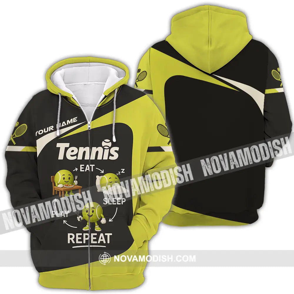 Unisex Shirt - Custom Tennis Shirt Zipper Hoodie / S T-shirt