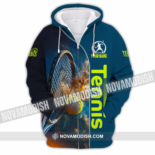 Unisex Shirt - Custom Tennis Shirt Zipper Hoodie / S T-shirt