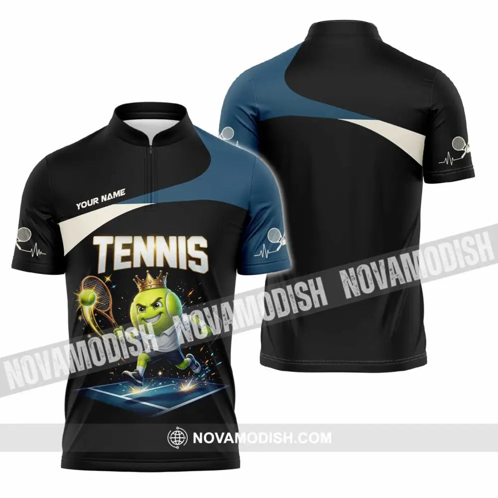 Unisex Shirt - Custom Tennis Shirt - Zipper Polo Shirt / S - T-shirt