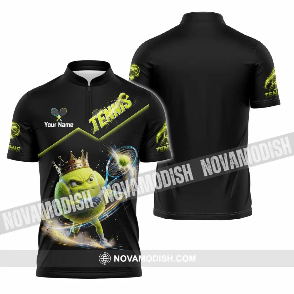 Unisex Shirt - Custom Tennis Shirt - Zipper Polo Shirt / S - T-shirt