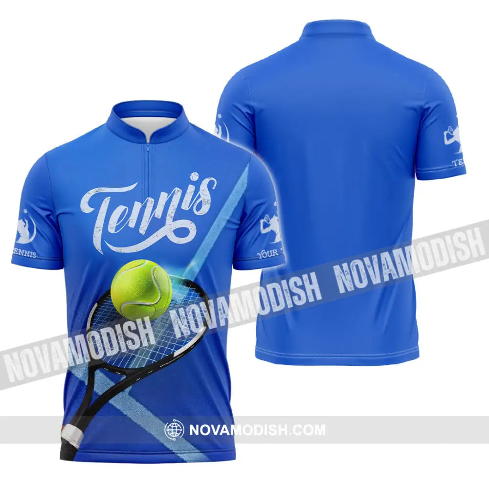 Unisex Shirt - Custom Tennis Shirt Zipper Polo Shirt / S T-shirt