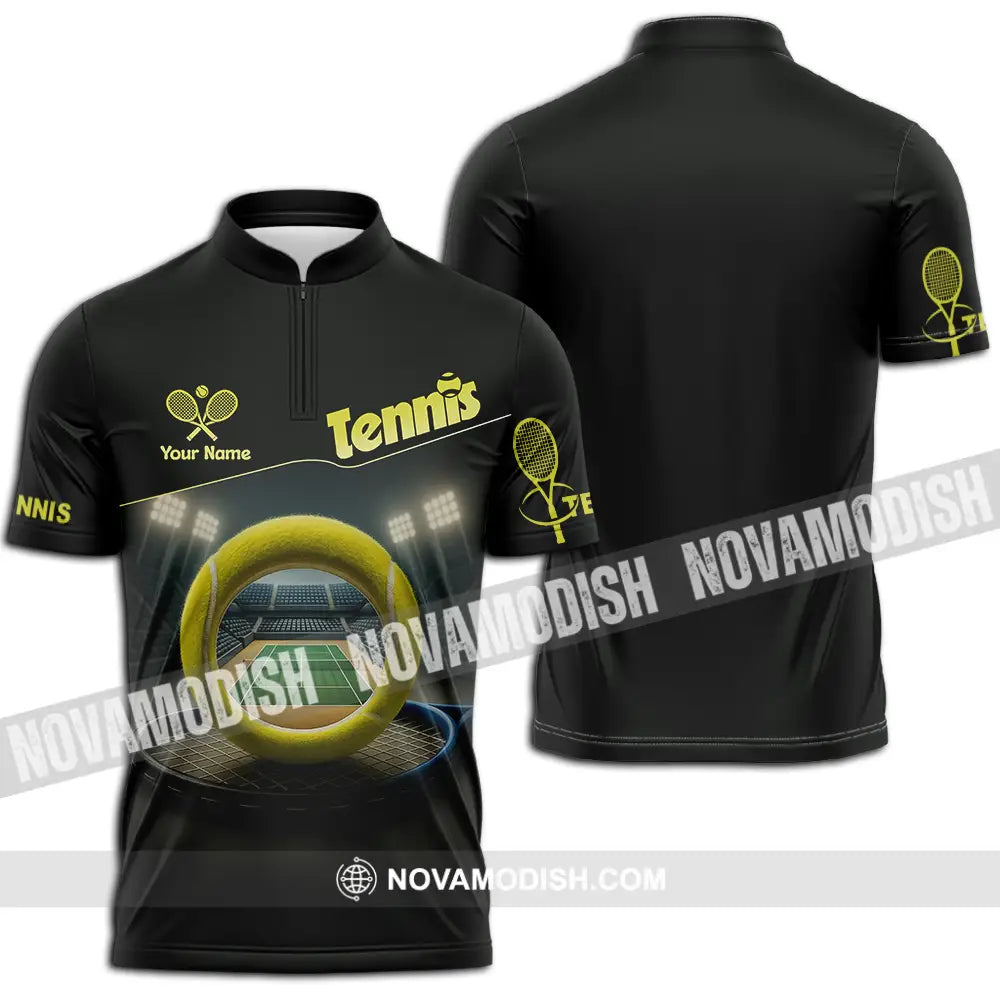 Unisex Shirt - Custom Tennis Shirt Zipper Polo Shirt / S T-shirt