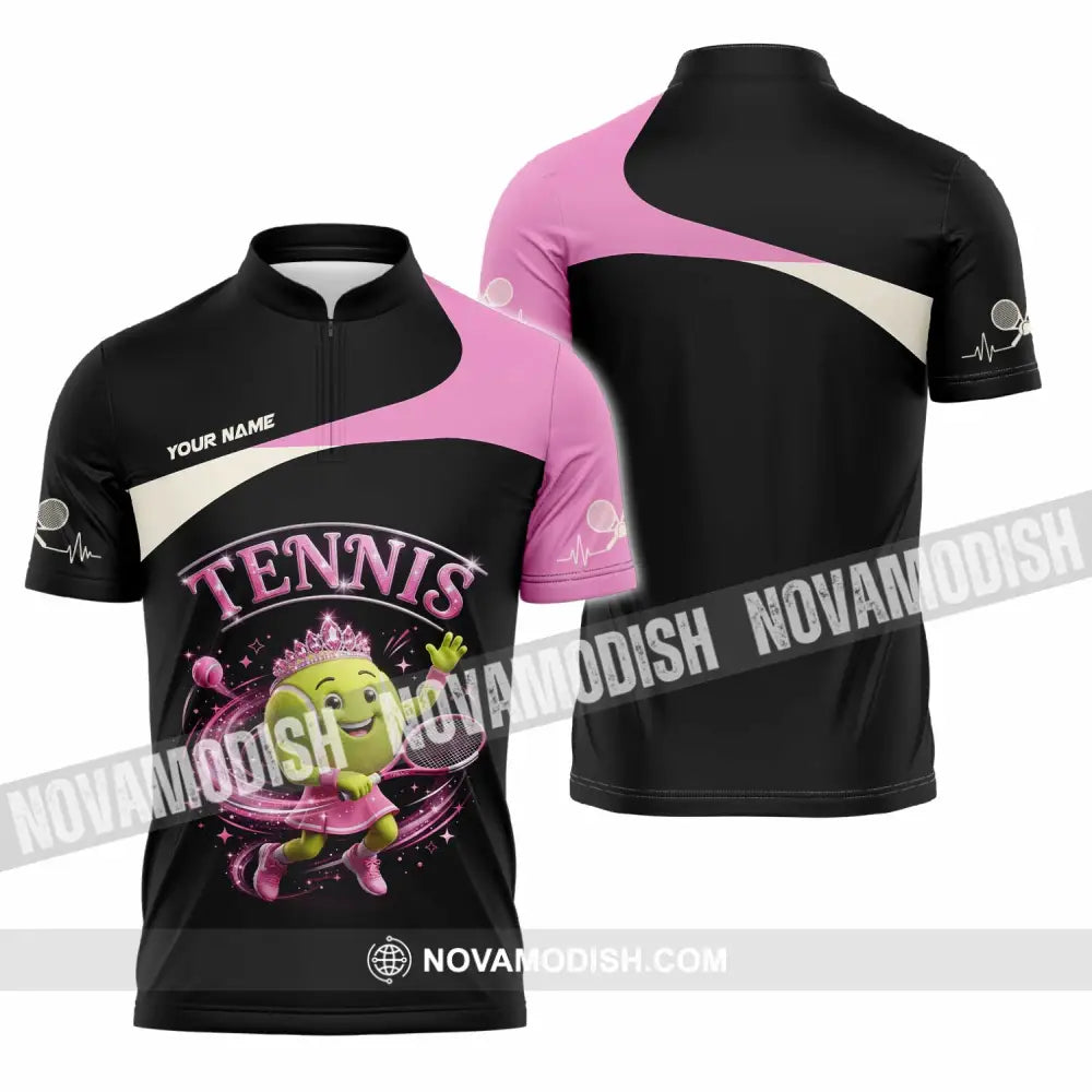 Unisex Shirt - Custom Tennis Shirt - Zipper Polo Shirt / S - T-shirt