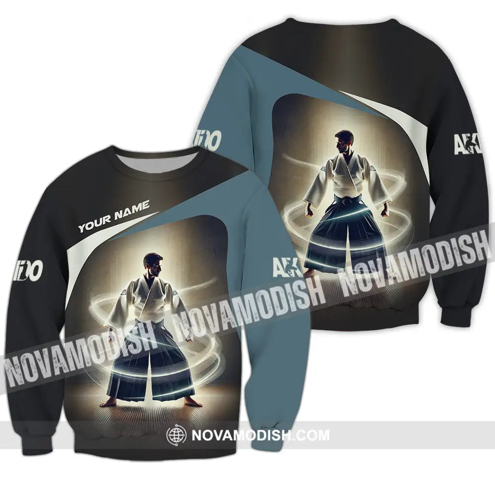 Unisex Shirt - Custom Text Shirt Aikido Long Sleeve / S T-shirt