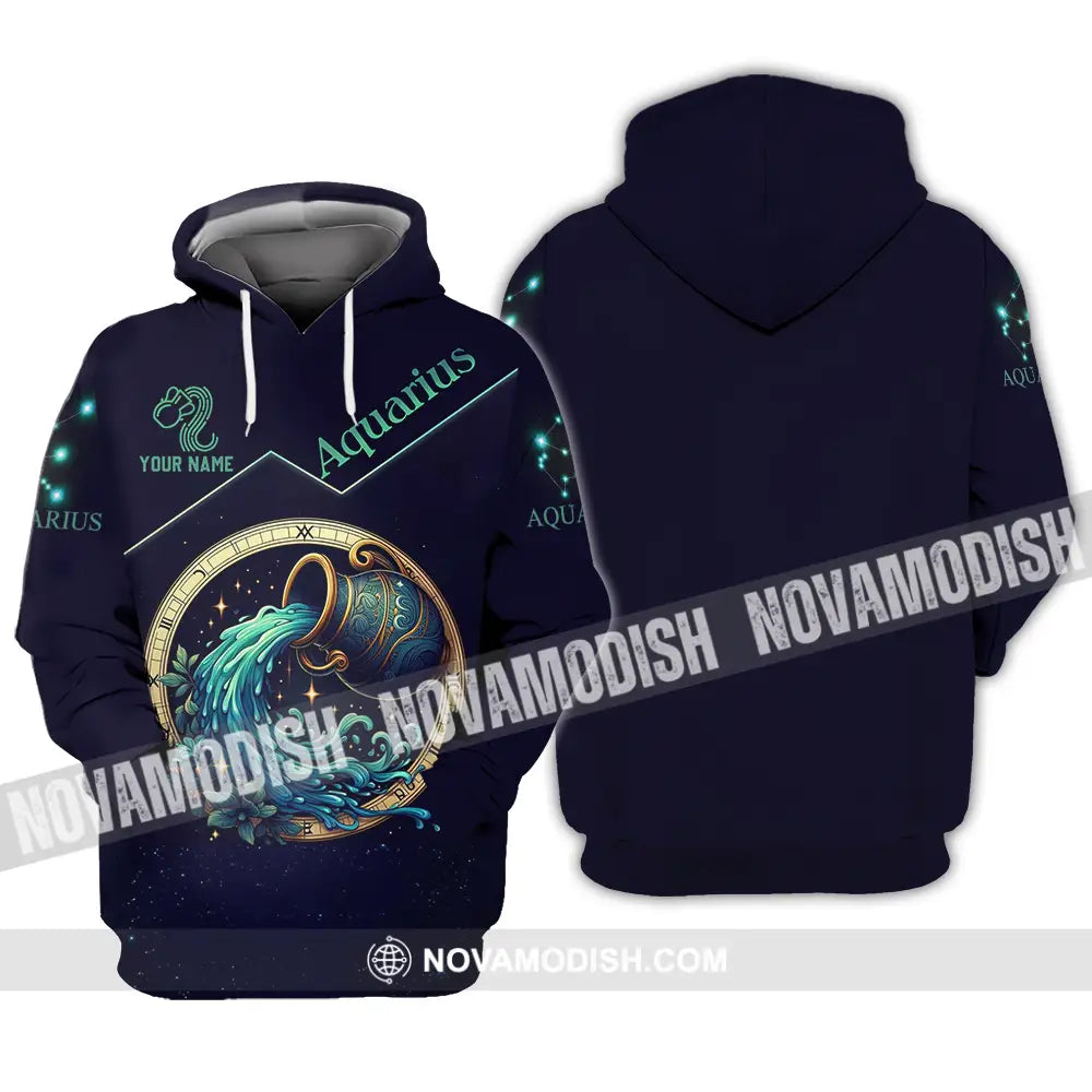 Unisex Shirt - Custom Text Shirt Aquarius Hoodie / S T-shirt