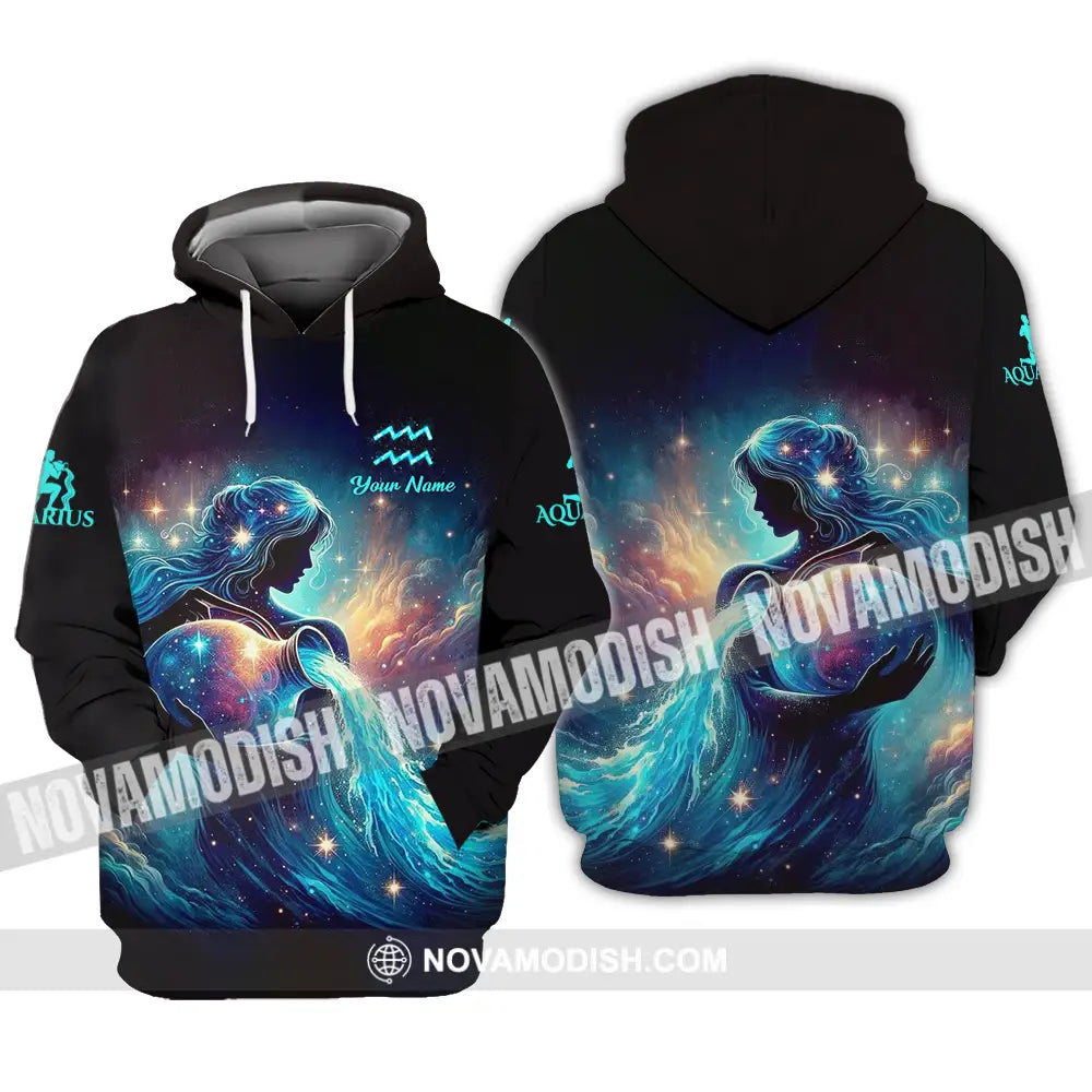 Unisex Shirt - Custom Text Shirt Aquarius Hoodie / S T-shirt