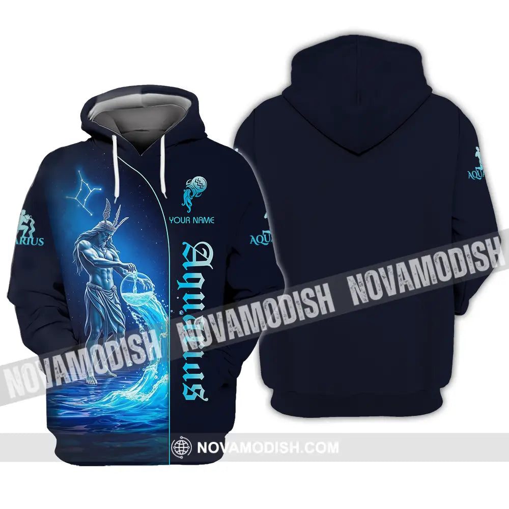 Unisex Shirt - Custom Text Shirt Aquarius Hoodie / S T-shirt