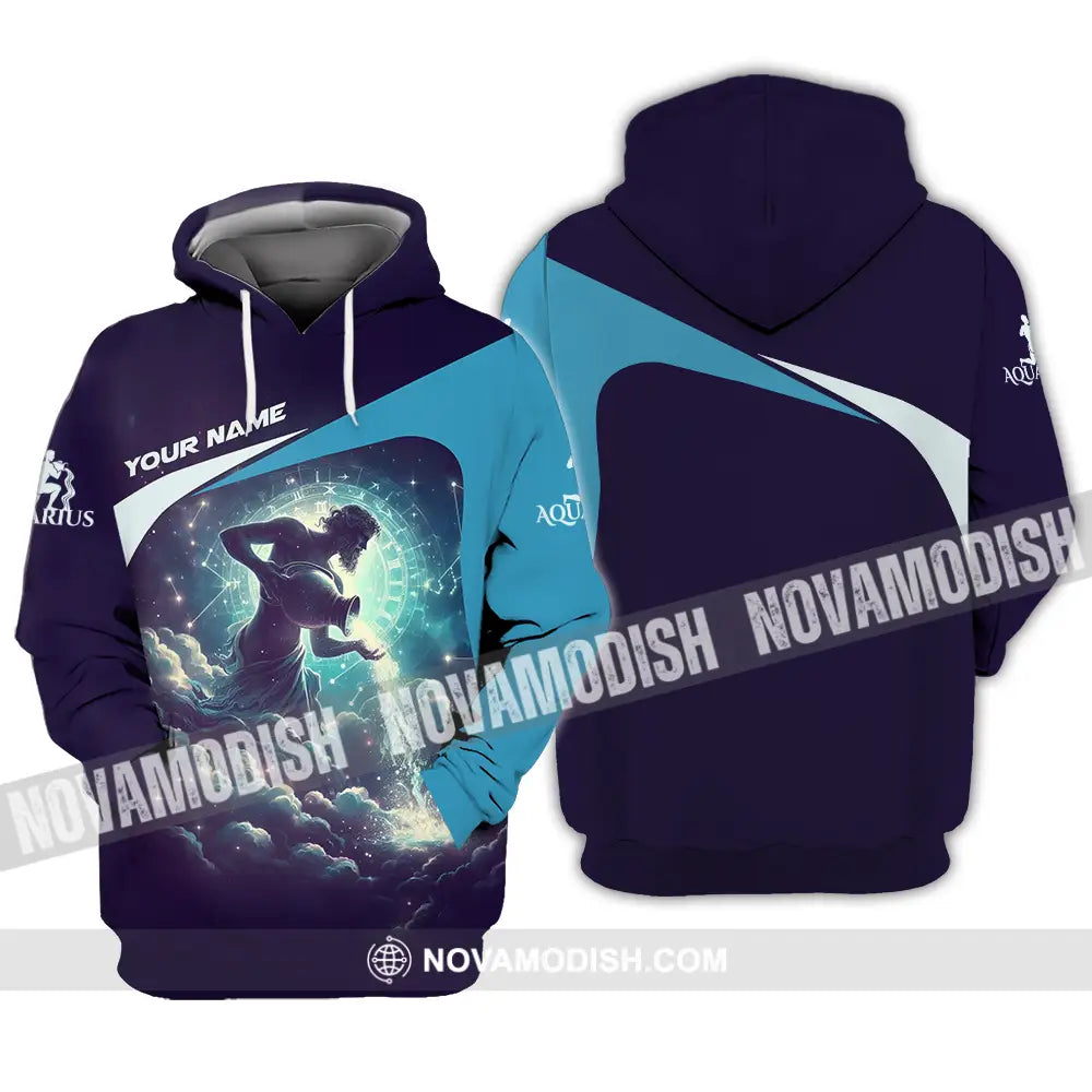 Unisex Shirt - Custom Text Shirt Aquarius Hoodie / S T-shirt