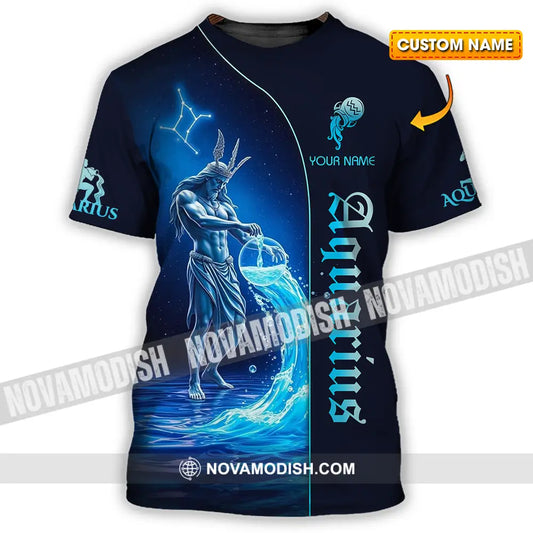 Unisex Shirt - Custom Text Shirt Aquarius T-shirt