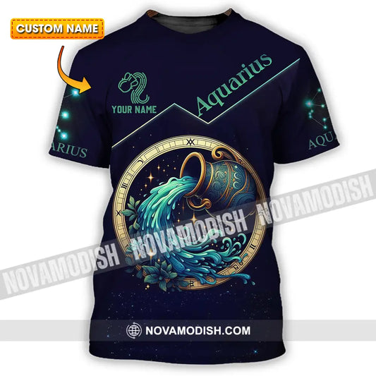 Unisex Shirt - Custom Text Shirt Aquarius T-shirt