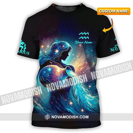 Unisex Shirt - Custom Text Shirt Aquarius T-shirt