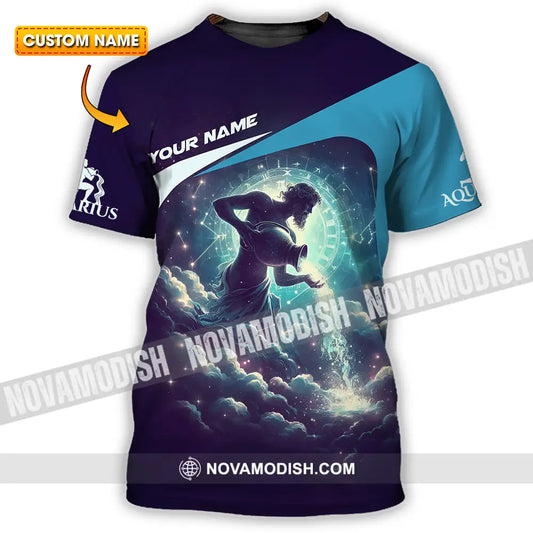Unisex Shirt - Custom Text Shirt Aquarius T-shirt
