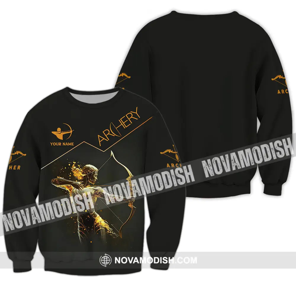 Unisex Shirt - Custom Text Archery Queen Sport Shirt For Player Long Sleeve / S T-shirt
