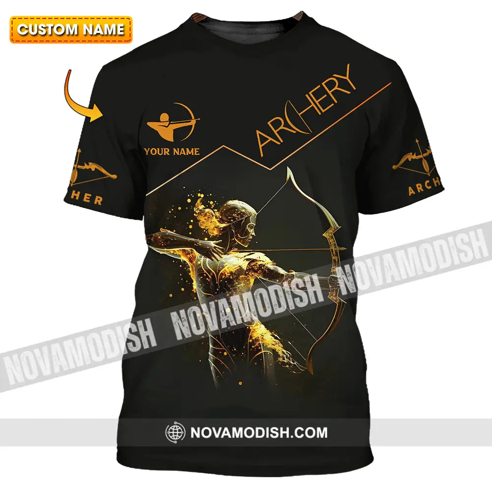 Unisex Shirt - Custom Text Archery Queen Sport Shirt For Player T-shirt