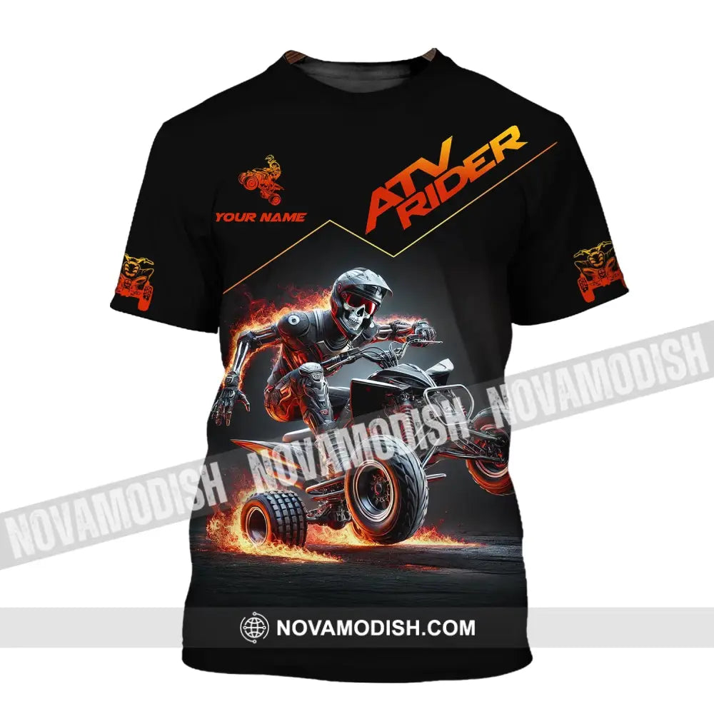 Unisex Shirt - Custom Text Atv Rider T-Shirt / S T-Shirt