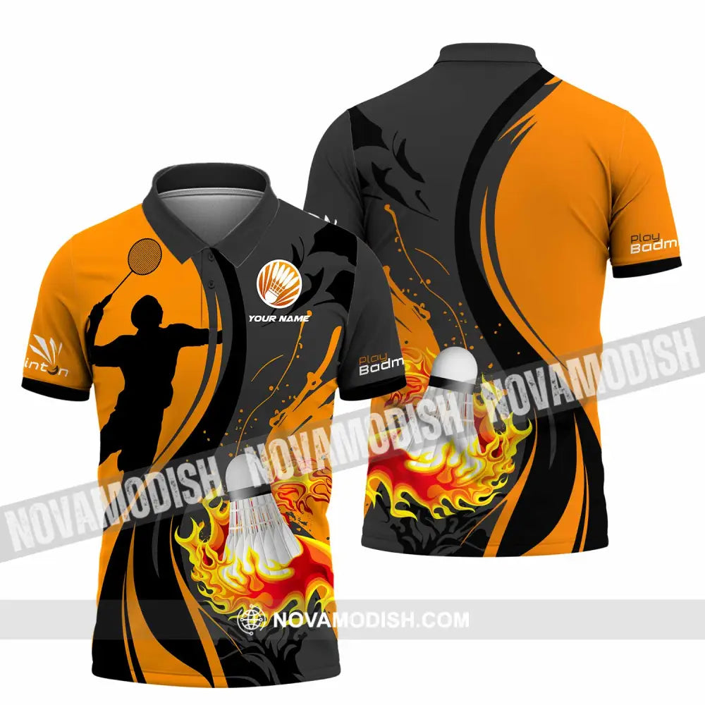 Unisex Shirt - Custom Text Shirt Badminton Shirt Polo Shirt / S T-shirt