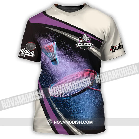 Unisex Shirt - Custom Text Shirt Badminton T-Shirt / S T-shirt