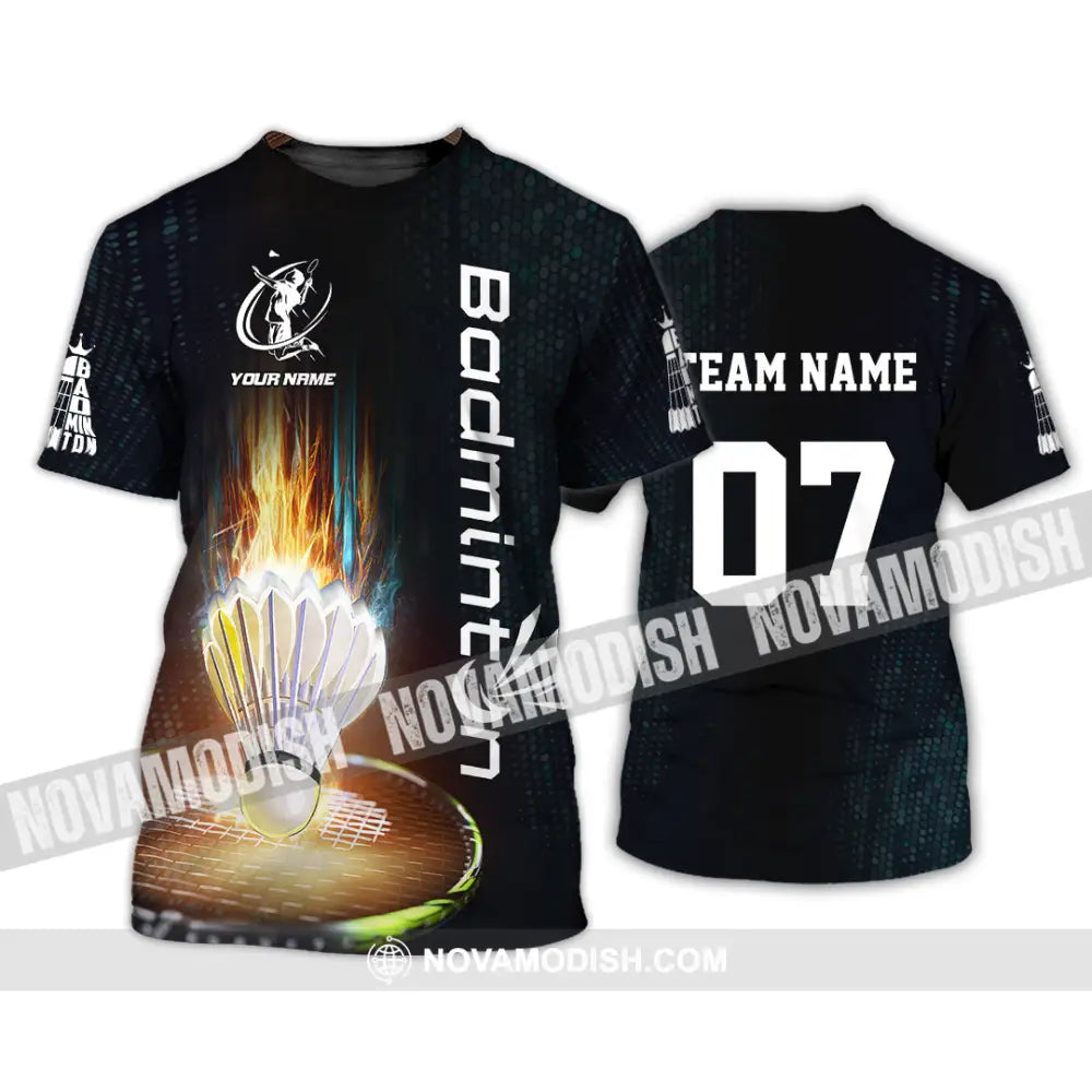 Unisex Shirt - Custom Text Shirt Badminton Shirt T-Shirt / S T-shirt