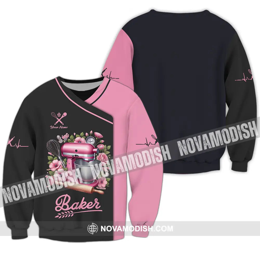 Unisex Shirt - Custom Text Shirt Baker Shirt Long Sleeve / S T-shirt