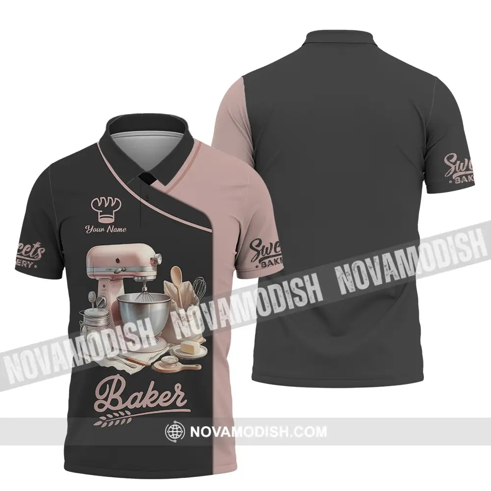 Unisex Shirt - Custom Text Shirt Baker Shirt Polo Shirt / S T-shirt