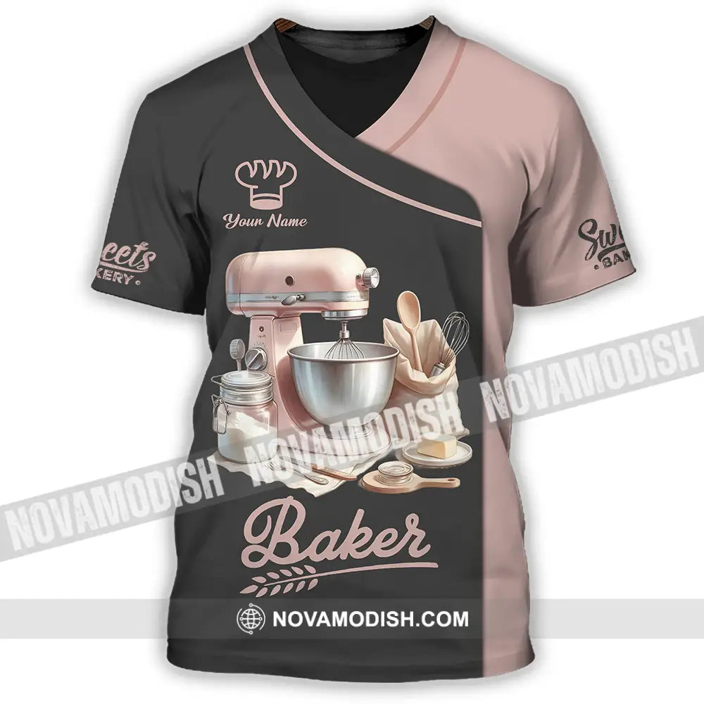 Unisex Shirt - Custom Text Shirt Baker Shirt T-Shirt / S T-shirt