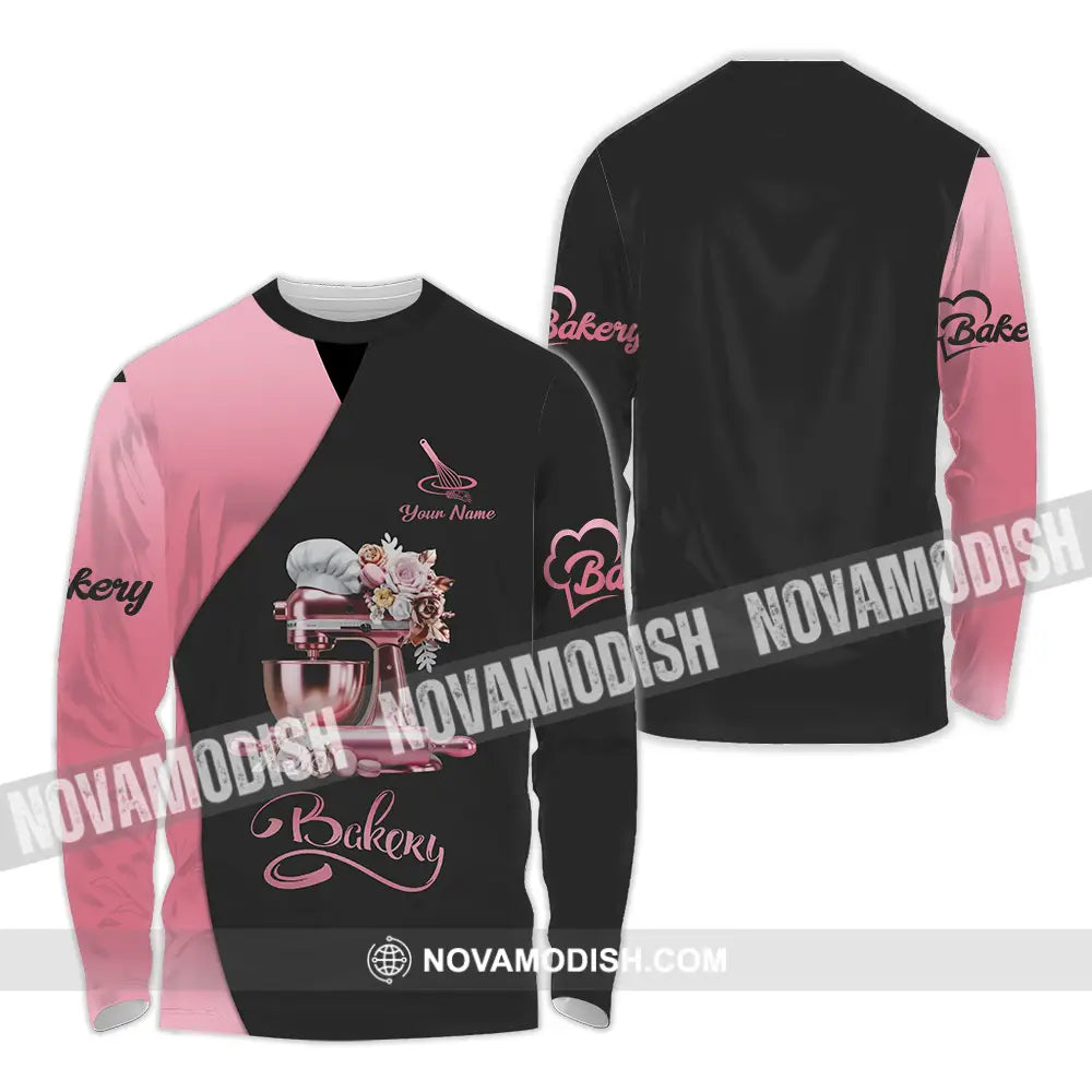 Unisex Shirt - Custom Text Shirt Bakery Long Sleeve Shirt / S T-shirt