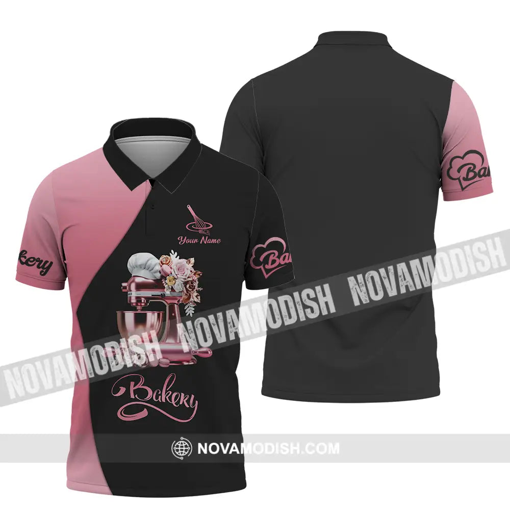 Unisex Shirt - Custom Text Shirt Bakery Polo Shirt / S T-shirt