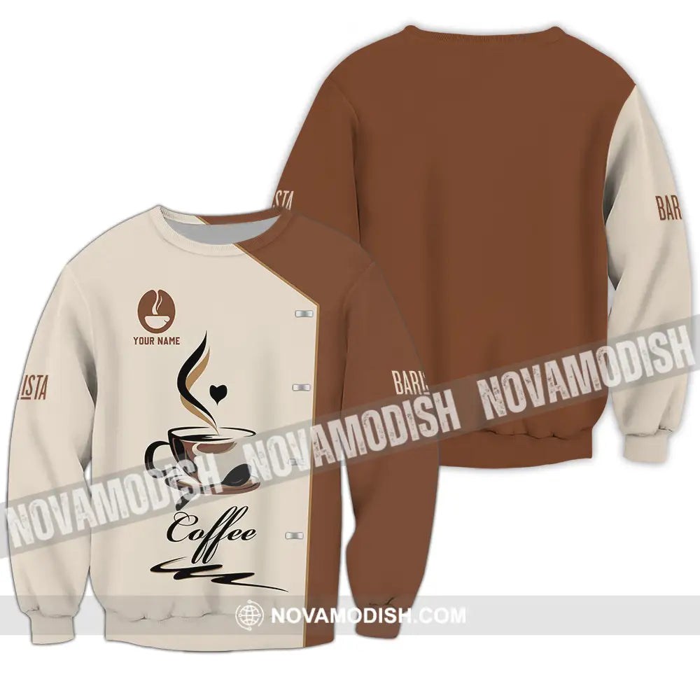Unisex Shirt - Custom Text Shirt Barista Shirt Long Sleeve / S T-shirt