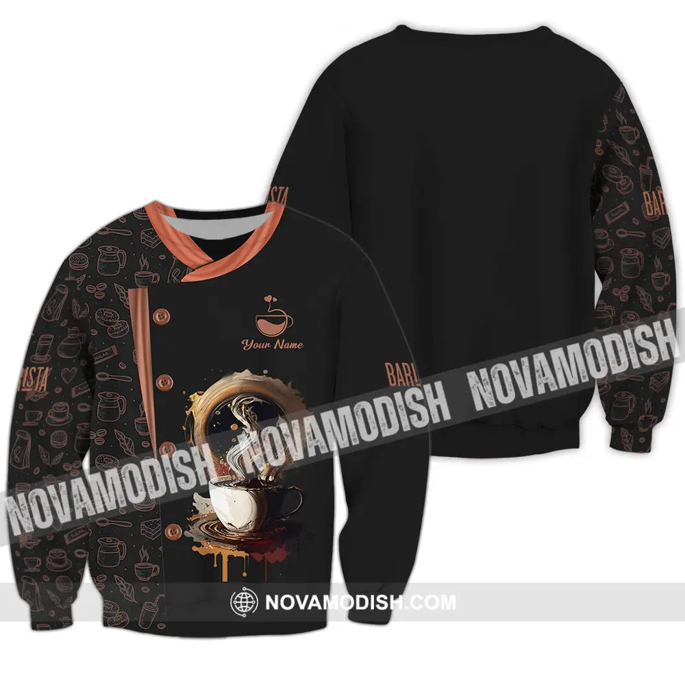 Unisex Shirt - Custom Text Shirt Barista Shirt Long Sleeve / S T-shirt
