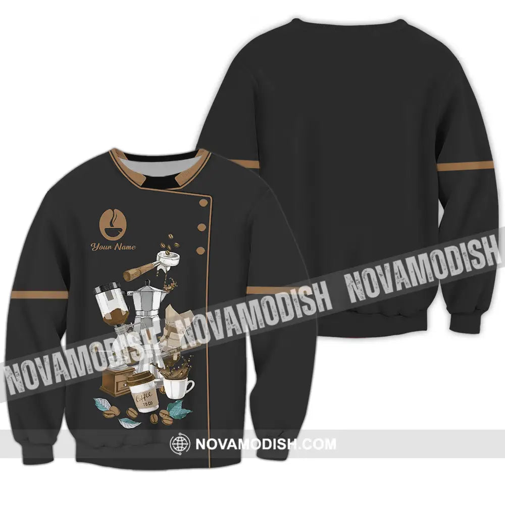 Unisex Shirt - Custom Text Shirt Barista Shirt Long Sleeve / S T-shirt