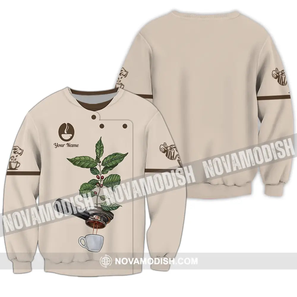 Unisex Shirt - Custom Text Shirt Barista Shirt Long Sleeve / S T-shirt