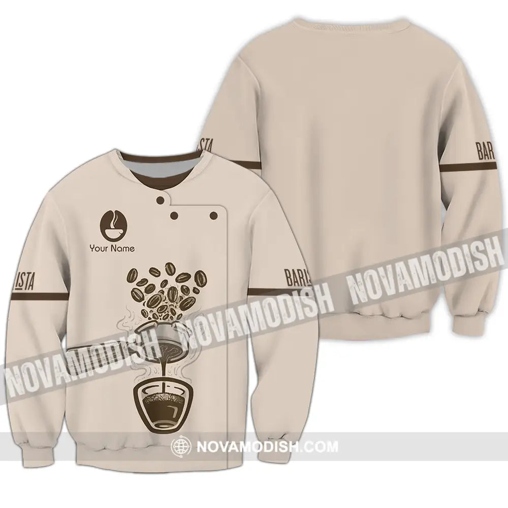 Unisex Shirt - Custom Text Shirt Barista Shirt Long Sleeve / S T-shirt