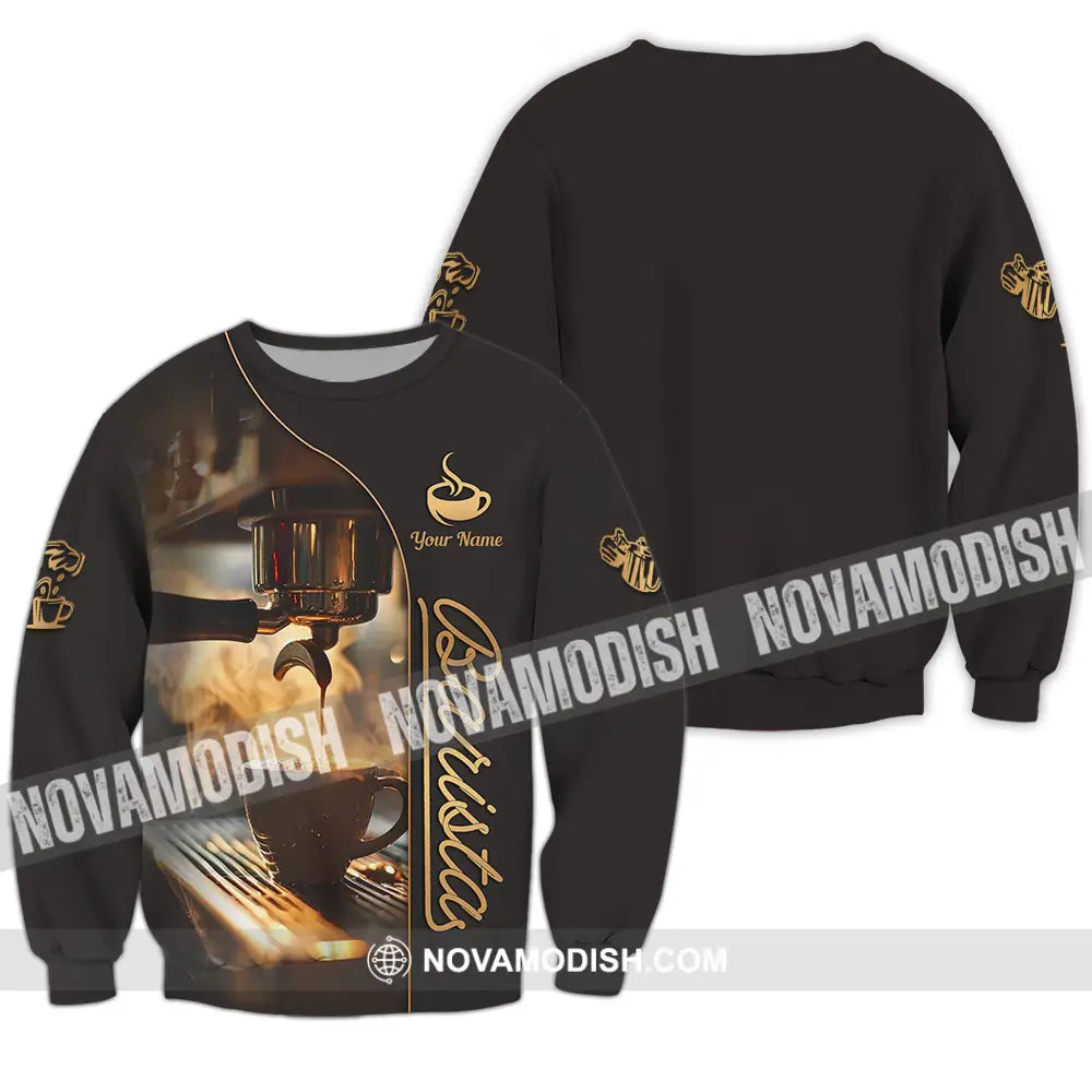 Unisex Shirt - Custom Text Shirt Barista Shirt Long Sleeve / S T-shirt