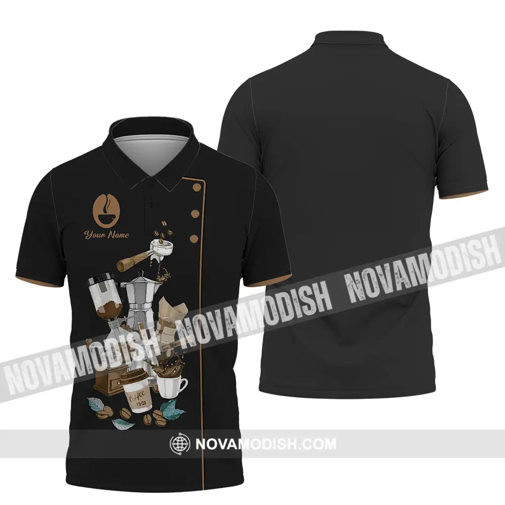 Unisex Shirt - Custom Text Shirt Barista Shirt Polo Shirt / S T-shirt