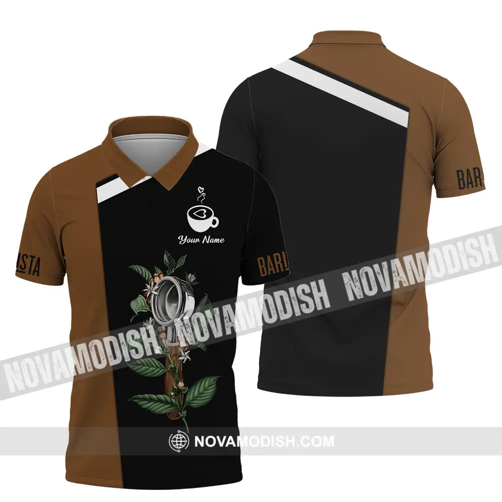Unisex Shirt - Custom Text Shirt Barista Shirt Polo Shirt / S T-shirt