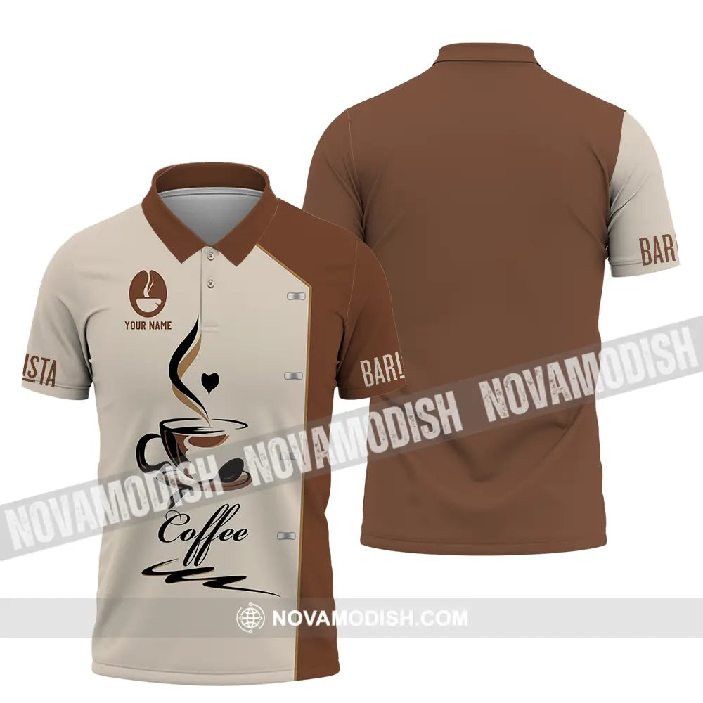 Unisex Shirt - Custom Text Shirt Barista Shirt Polo Shirt / S T-shirt