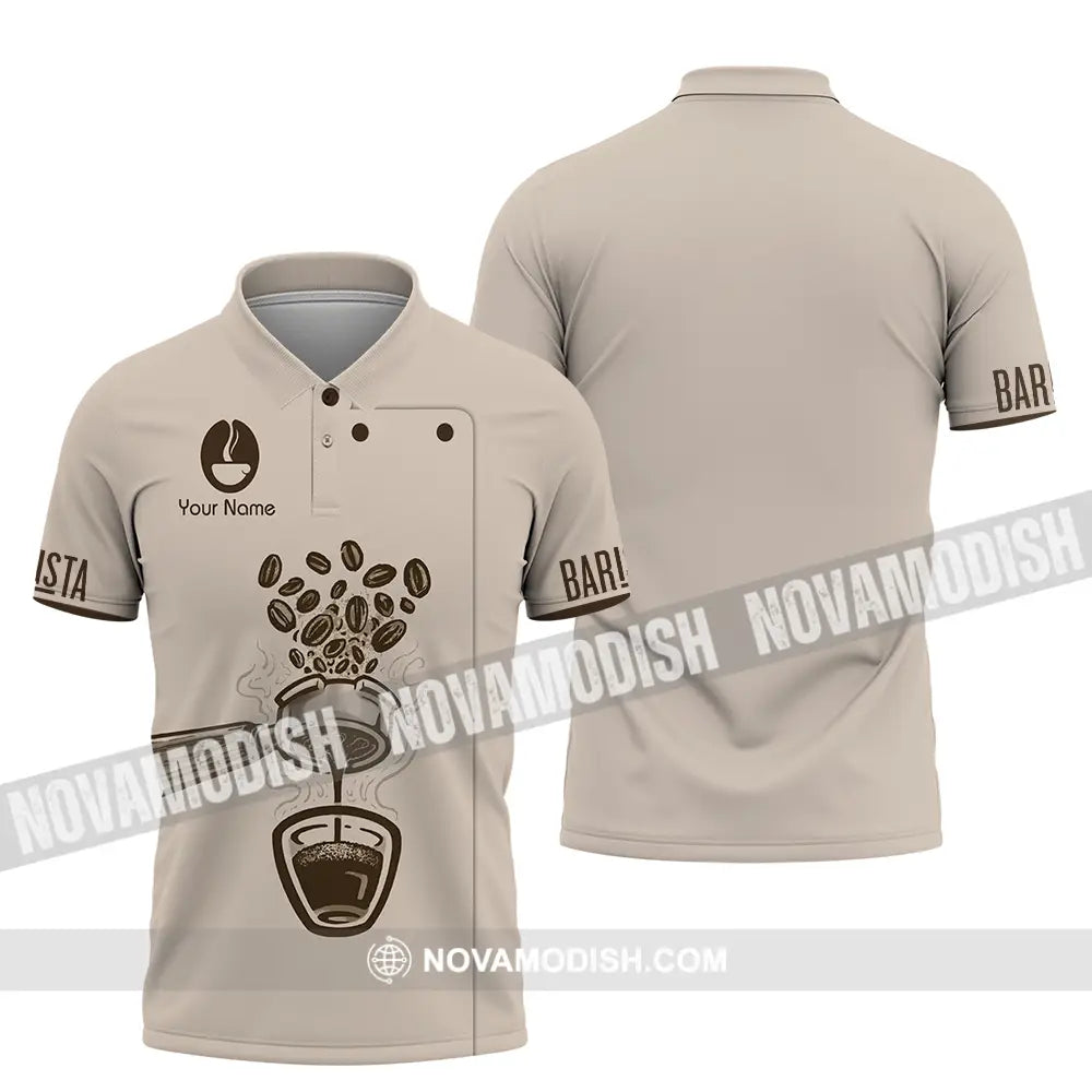 Unisex Shirt - Custom Text Shirt Barista Shirt Polo Shirt / S T-shirt