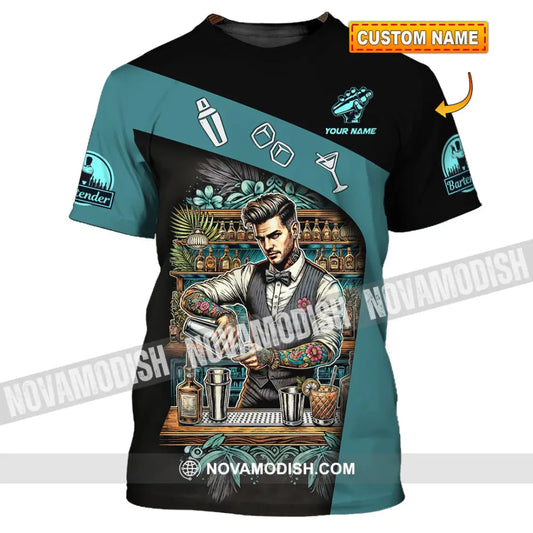 Unisex Shirt - Custom Text Shirt Bartender Shirt T-shirt