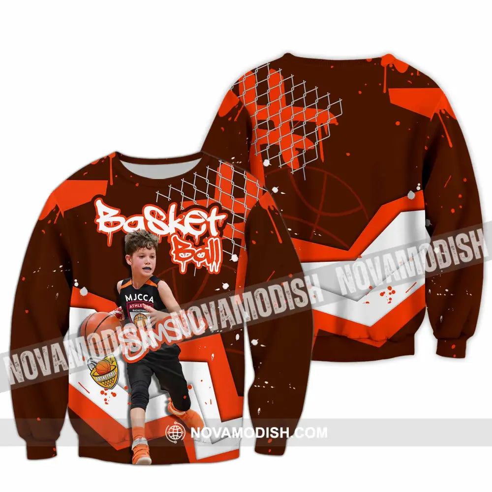 Unisex Shirt - Custom Text Shirt Basketball Shirt Long Sleeve / S T-shirt