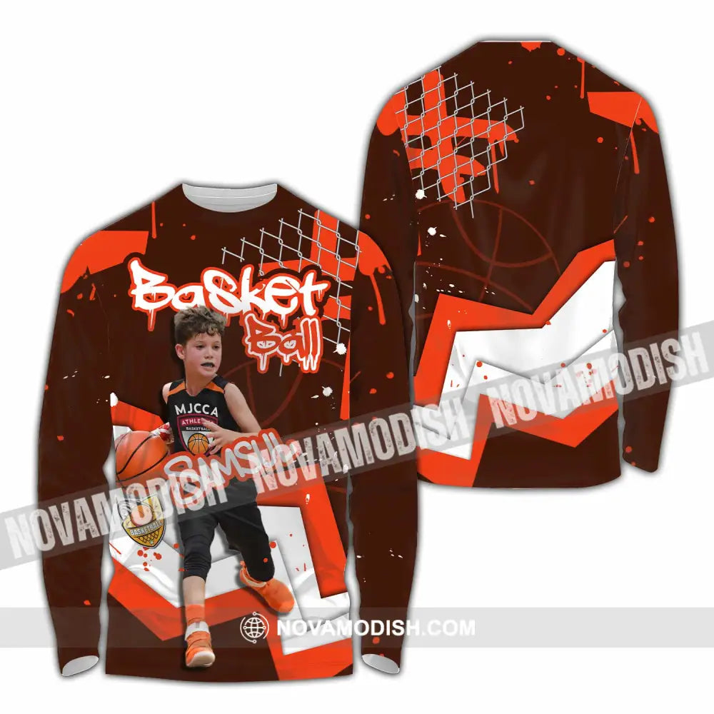 Unisex Shirt - Custom Text Shirt Basketball Shirt Long Sleeve Shirt / S T-shirt