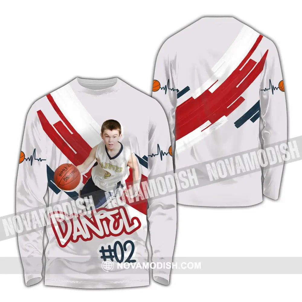 Unisex Shirt - Custom Text Shirt Basketball Shirt Long Sleeve Shirt / S T-shirt